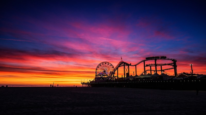 sunset, dark, sky, Grand Theft Auto V