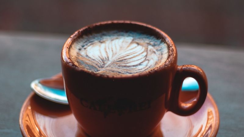 cup, coffee, foam, pattern, drink, 4k