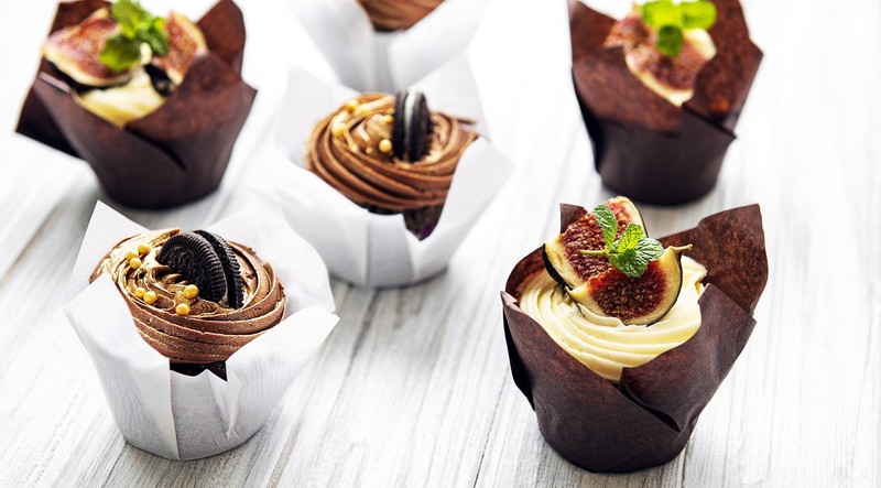 food, sweets, dessert, cupcakes
