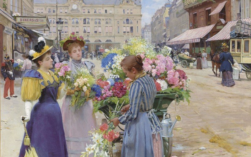 Paris, painting, classical art, classic art, artwork, 1893 (Year), Louis Marie De Schryver