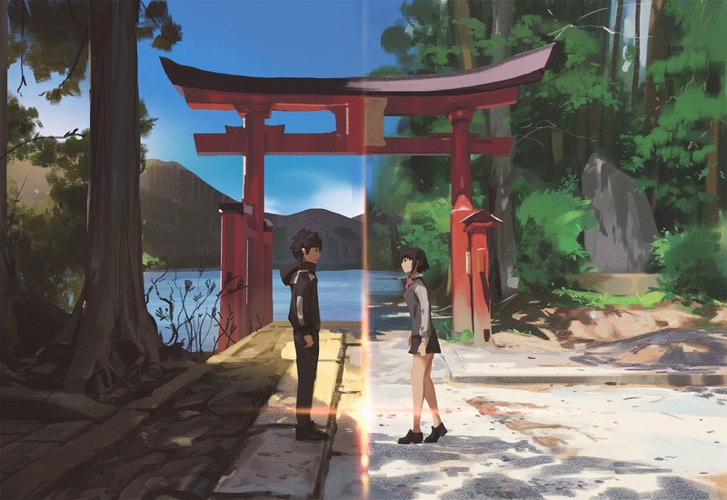 illustration, artwork, 2D, digital art, fan art, Your Name, Kimi no Na Wa, Miyamizu Mitsuha, Mitsuha Miyamizu, anime