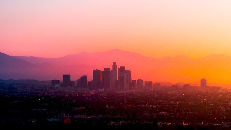 city, landscape, Los Angeles, USA, sky, sunlight, cityscape, Dan Marker-Moore