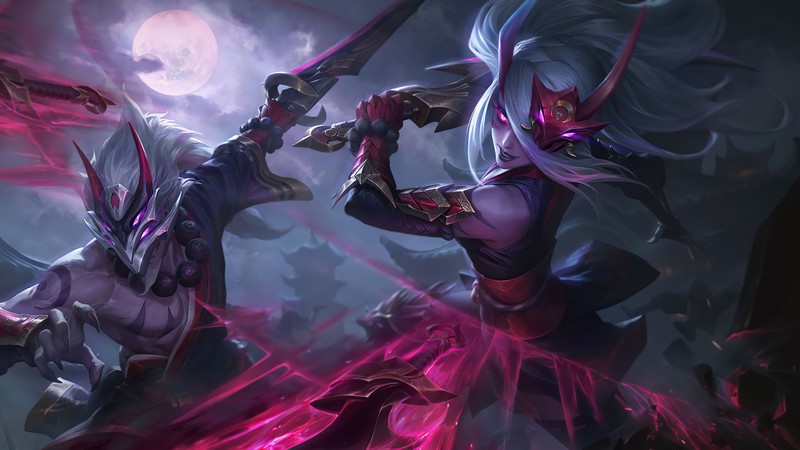 Master Yi, Blood moon, Blood Moon (league of legends), League of Legends, Riot Games, katarina (league of legends), Katarina, Moon