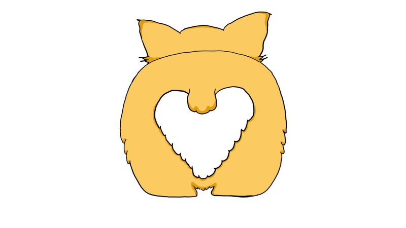 Corgi, Loaf, simple background, animals, ass, artwork