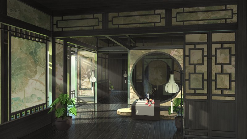 anime, 2D, artwork, moescape, landscape, digital art, Chinese architecture
