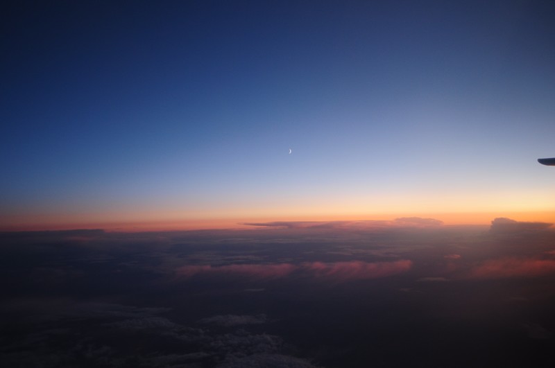 sunset, sky, horizon