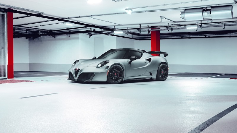 car, Alfa Romeo 4C, parking lot, modified car, custom