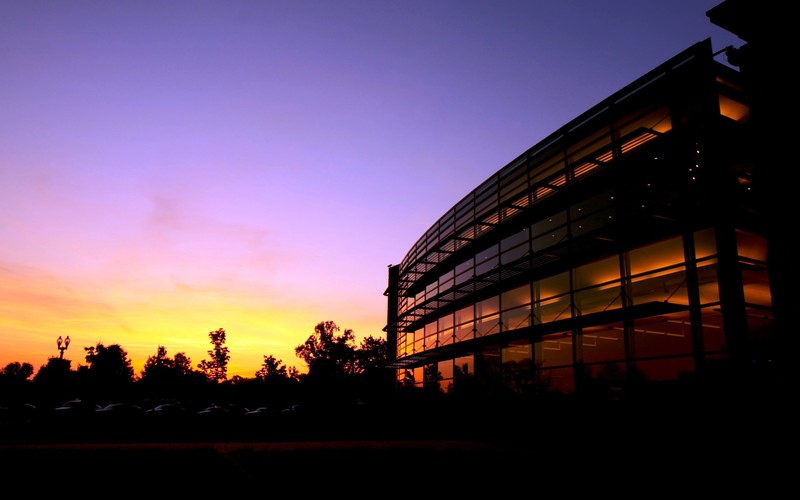 sunset, architecture, dusk
