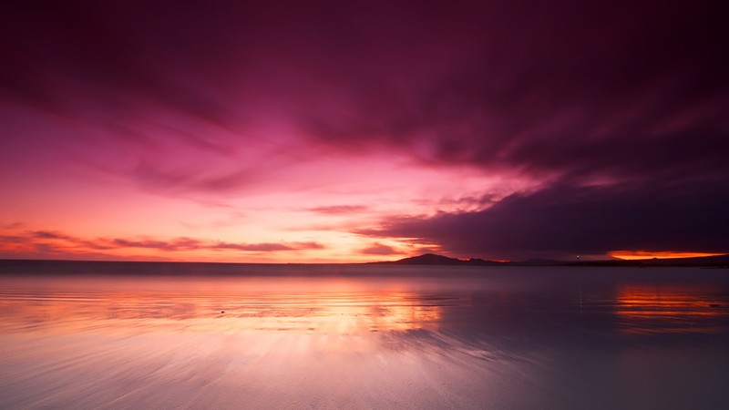 nature, landscape, clouds, sky, mountains, sunset, water, Pacific Ocean, islas galapagos, Ecuador