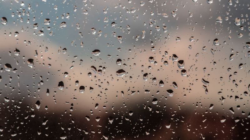 drops, glass, rain, window, moisture, blur, 4k