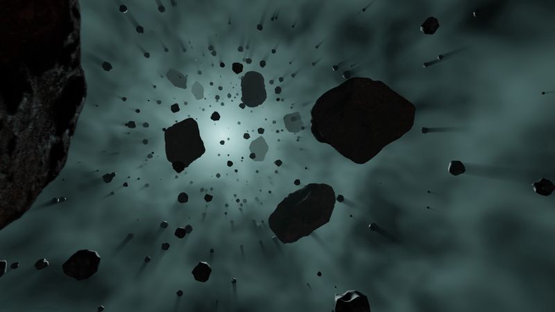 asteroids, stones, fall, 4k