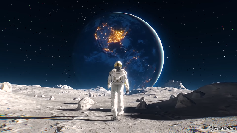 space, astronaut, space art, planet, Earth, science fiction, fan art