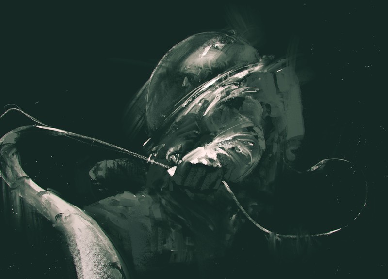 digital, digital art, character design, original characters, concept art, painting, robot, comic art, illustration, space, space suit, Fear Effect