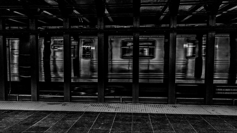 New York City, subway, monochrome, urban