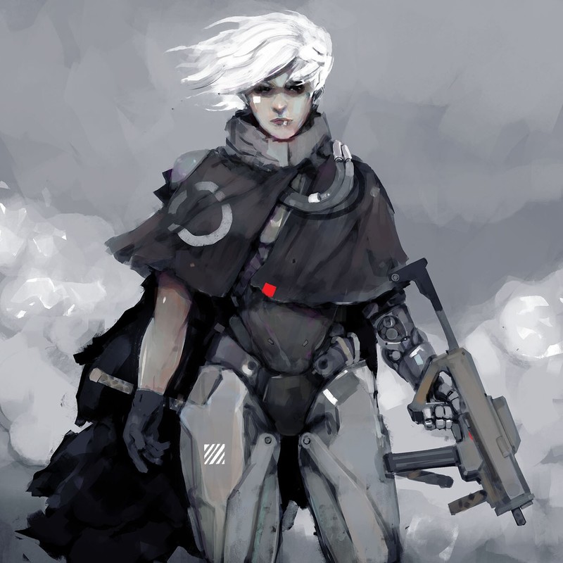 portrait display, original characters, weapon