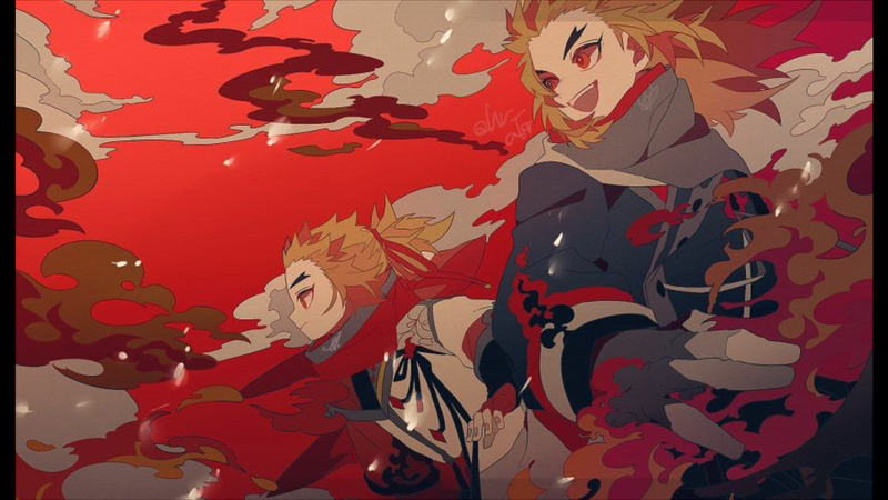 Kimetsu no Yaiba, Kyojuro Rengoku, anime, red