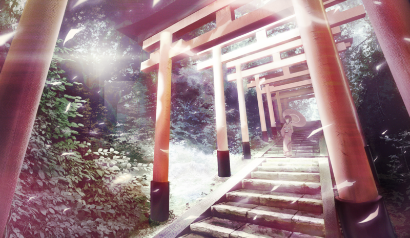 anime, landscape, Asia