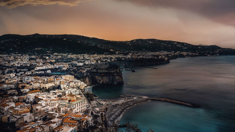 amalfi coast, city, bay, buildings, architecture, italy, 4k