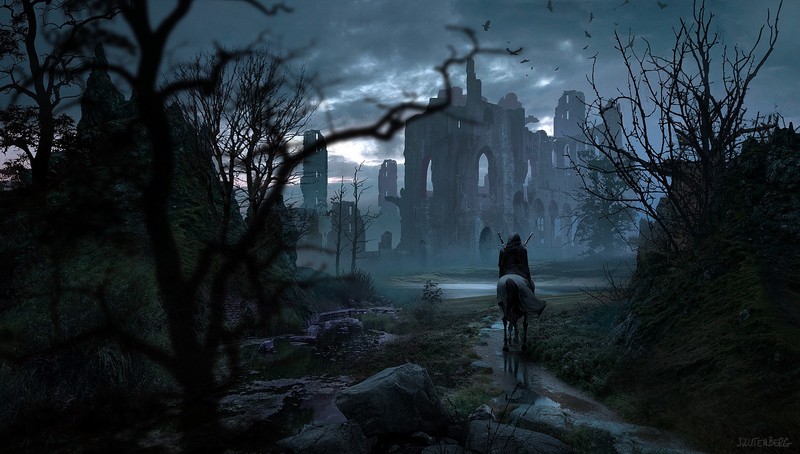 Kamila Szutenberg, landscape, ruin, castle