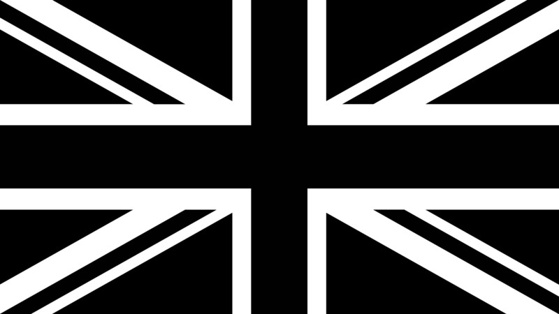 black, flag, UK, Britain, Union Jack