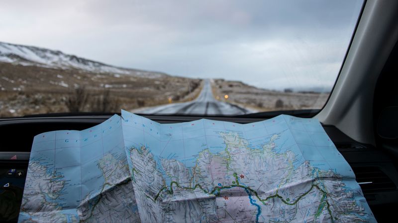 map, road, travel, trip, 4k