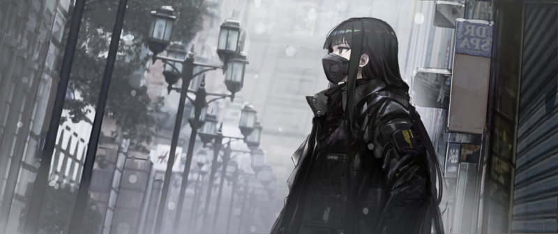 anime, anime girls, mask