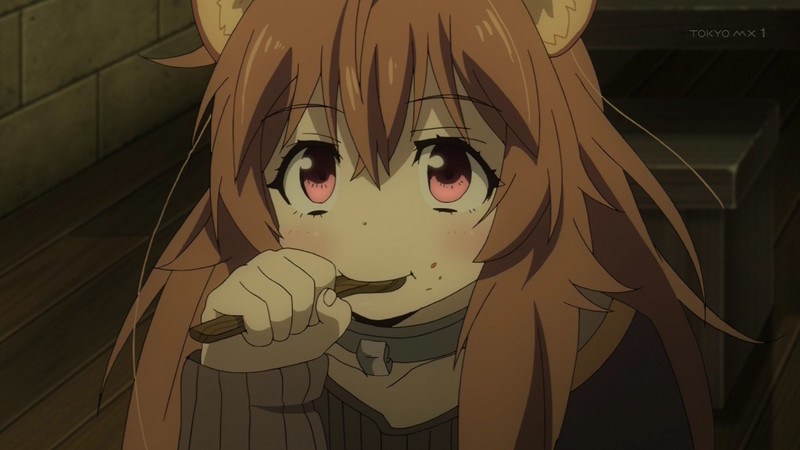 anime girls, loli, eating, Tate no Yuusha no Nariagari, Raphtalia, pink eyes, animal ears, anime girls eating