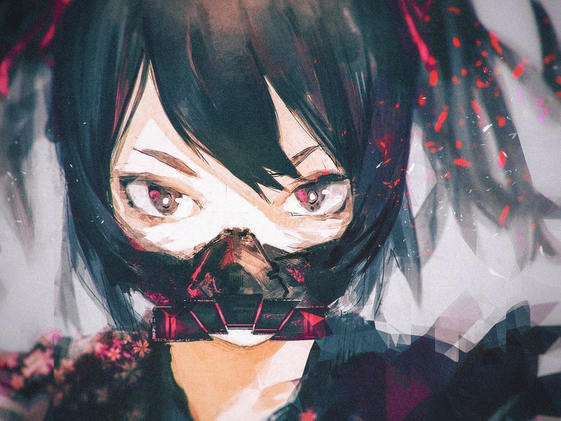 anime, anime girls, mask