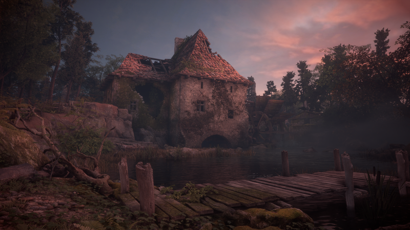 A Plague Tale Innocence, PC gaming, screen shot, water, trees, branch, ruins