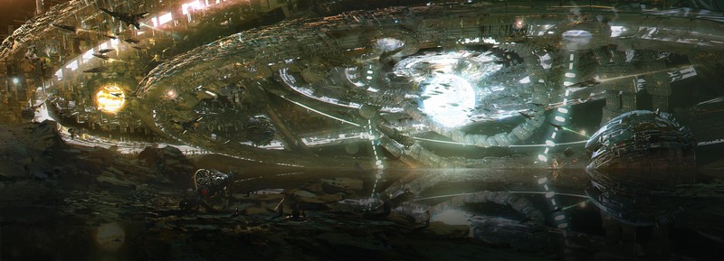 science fiction, machine, space