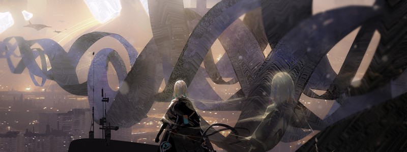 city, science fiction, anime