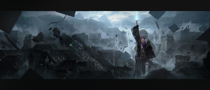 city, science fiction, anime, anime girls