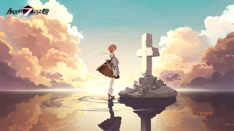Forever 7th Capital, anime, anime girls, sky, clouds, fantasy art