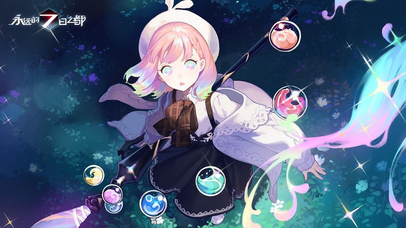 Forever 7th Capital, anime, pink hair, fantasy girl, anime girls