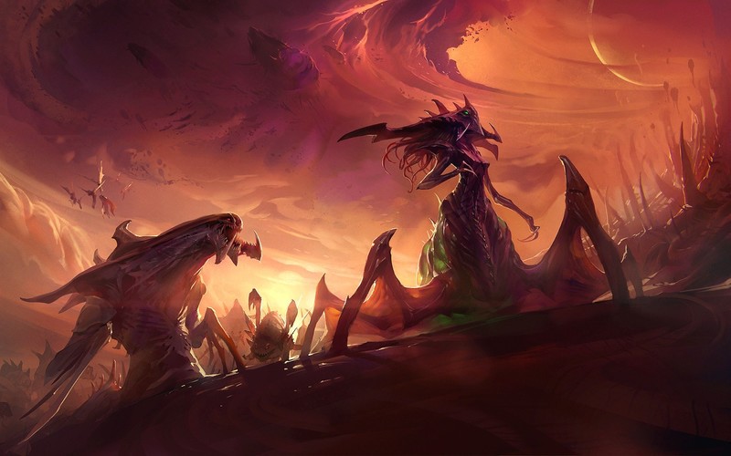 PC gaming, Zerg, video game art, StarCraft