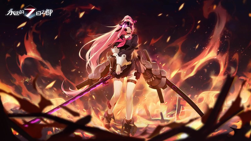 Forever 7th Capital, anime, anime girls, sword, long hair