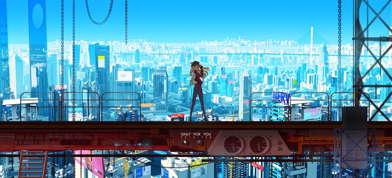 anime, anime girls, Neon Genesis Evangelion, Asuka Langley Shikinami, cyan