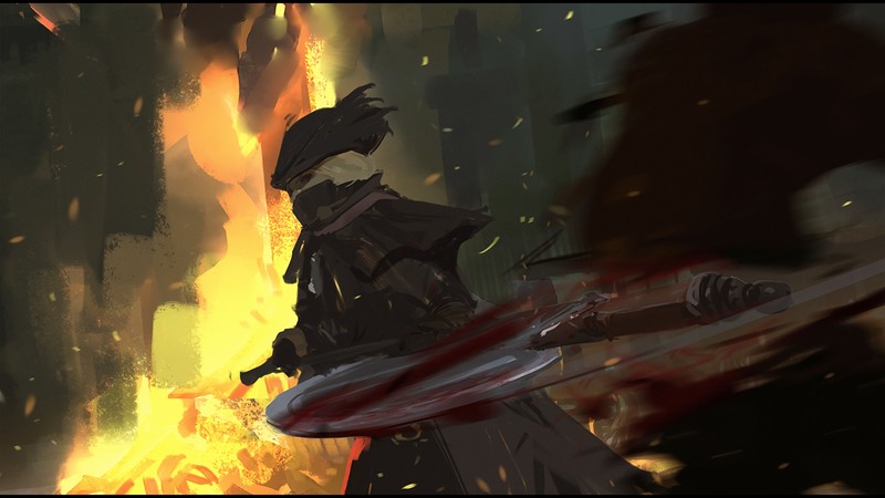 video game art, artwork, video games, digital art, Bloodborne, Atey Ghailan