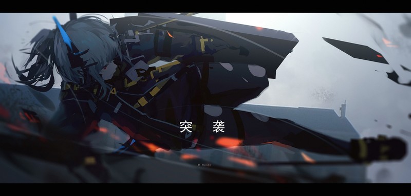 anime, anime girls, digital art, artwork, 2D, portrait, Alcxome, Arknights, Liskarm(Arknights), war