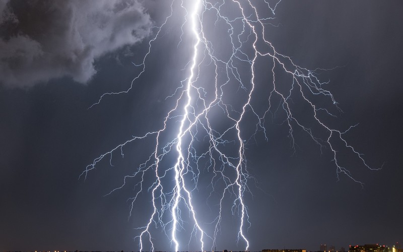 lightning, nature, night