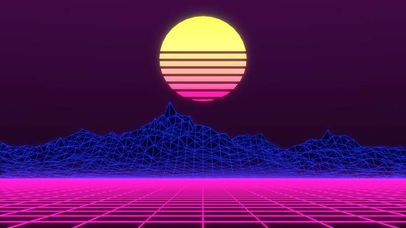 Retrowave, neon, minimalism