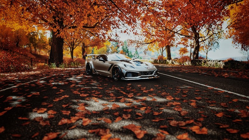 Chevrolet corvette ZR1, Corvette, Corvette zr1, car, Forza Horizon 4, fall, Chevy