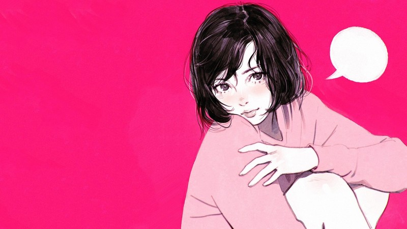 Ilya Kuvshinov, anime, pink