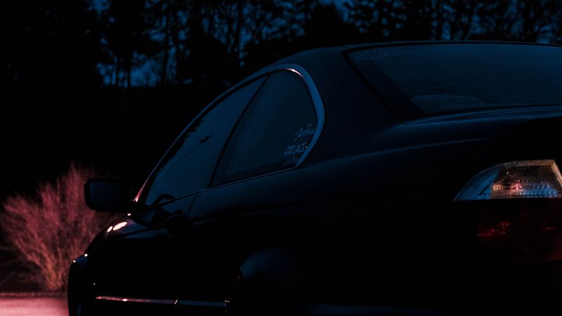 bmw, side view, car, night, dark, 4k
