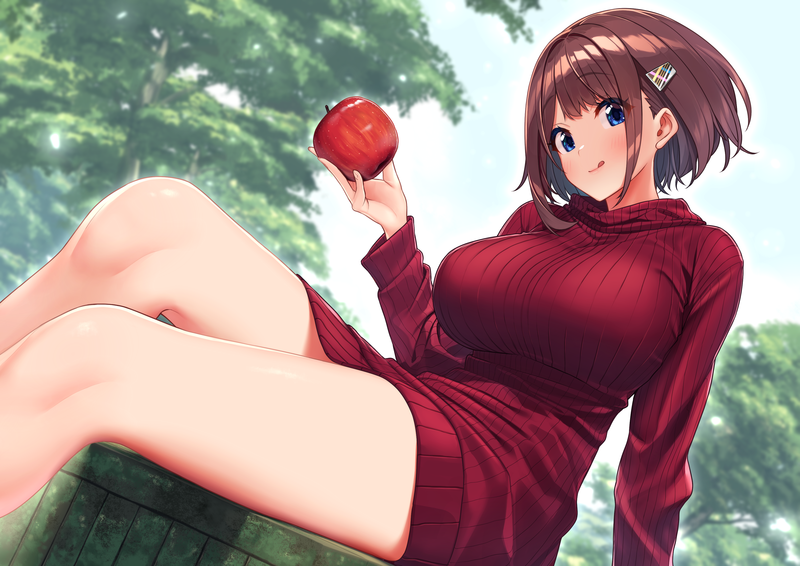 anime, anime girls, digital art, artwork, 2D, portrait, low-angle, big boobs