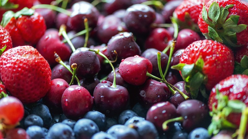 food, fruit, berries, cherries