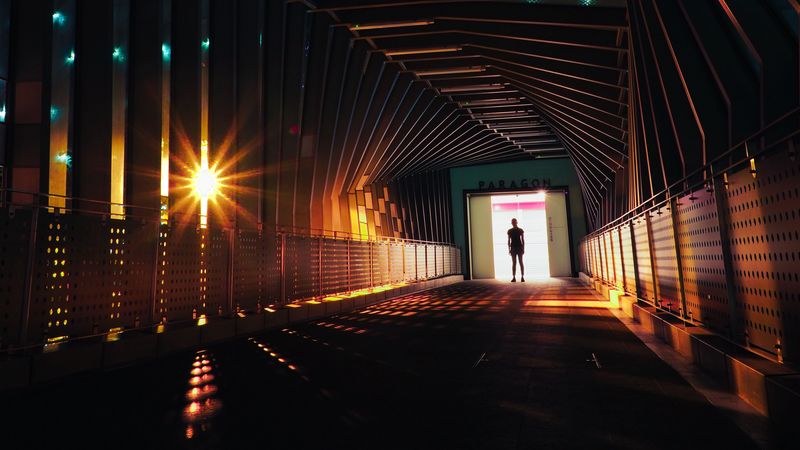 silhouette, room, backlight, dark, lighting, design, 4k