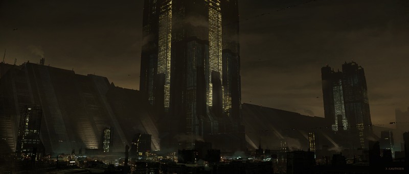 city, futuristic, concept art, science fiction