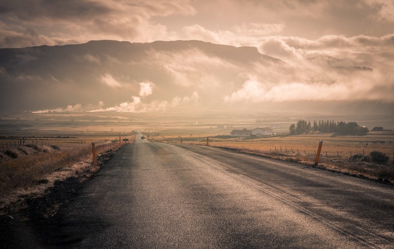 valley, road, landscape, asphalt