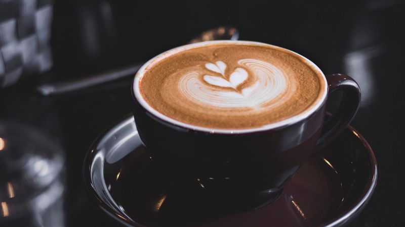 coffee, cappuccino, cup, foam, drink, 4k